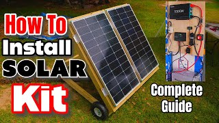 How To Install Solar Panel Kit Beginners Complete Guide Easy Simple [upl. by Walkling]