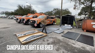 HOW TO ASSEMBLE  CANOPIA SKYLIGHT 6X8 SHED [upl. by Skilken369]