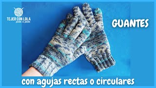 GUANTES A DOS AGUJAS🧤  Cómo Tejer los Dedos con Agujas Rectas o Circulares [upl. by Suoilenroc]