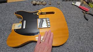 Rare 2004 NAMM Spruce Top Chambered 1952 Reissue Telecaster repair and adding Forrest B bender [upl. by Akenehs]