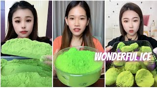 ASMR FOAM ICE EATING  MATCHA ICE EATING  RELAX VIDEO [upl. by Alliuqal]