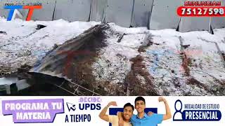 CAE TINGLADO DE LA SEDE B 6 DE AGOSTO POR LA FUERTE LLUVIA Y GRANIZO [upl. by Nosreve]