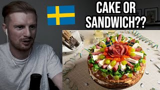 Reaction To Smörgåstårta Swedish Cuisine [upl. by Adnolohs]