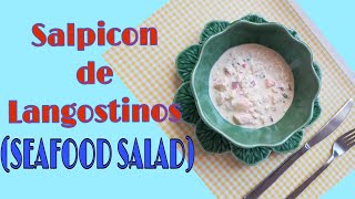 HOW TO MAKE SALPICON DE LANGOSTINOS SHRIMP SALAD SEAFOOD SALAD [upl. by Lorilyn]