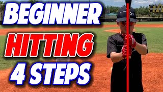 Coaching Beginner Baseball  Basic Hitting 4 Easy Steps Pro Speed Baseball [upl. by Irrol]