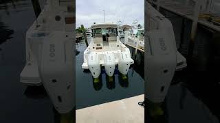 Brand new Boston Whaler 405 Conquest rocking trip 600 V12 on this beamy boat boatlife boats [upl. by Ayotahs]