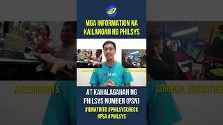 Mga Information na Kailangan ng PhilSys  PhilID  National ID idnatinto philsys psa philid [upl. by Earla515]