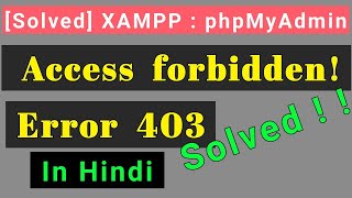 Access Forbidden Error 403 Xampp  access forbidden error 403 localhost  Xampp Server Error [upl. by Anan]