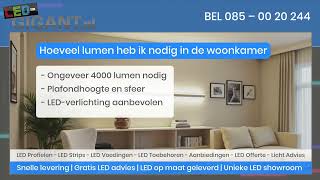 Hoeveel Lumen heb ik Nodig in de Woonkamer  LEDGigant [upl. by Orips325]