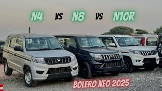 New 2025 Mahindra Bolero Neo N4 Vs N8 Vs N10R  Bolero Neo All Variants Comparison [upl. by Ttessil]