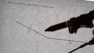 Geometry Constructions Bisect Obtuse Angle [upl. by Lynus]