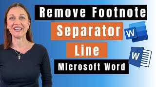 HOW TO Remove Footnote Line in Word [upl. by Carrie849]