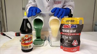 AMSOIL vs Schaeffers 75W90 Supreme Gear Lube Cold Flow Test [upl. by As]