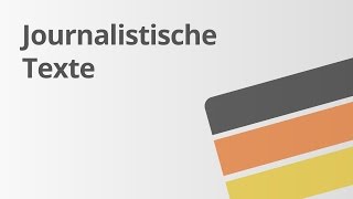 Journalistische Textsorten  Deutsch  Textsorten und Aufsatz [upl. by Antonietta]