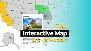 Interactive map using JavaScript and SVG [upl. by Obbard]