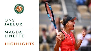 Ons Jabeur vs Magda Linette  Round 1 Highlights I RolandGarros 2022 [upl. by Oicnedurp]