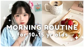 1015 year olds school morning routine  step by step🤍 [upl. by Lirpa275]