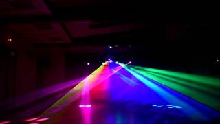 Show lumineux Laser multicouleur et Lyres beam 7r [upl. by Arlee]