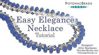 Easy Elegance Necklace  DIY Jewelry Making Tutorial by PotomacBeads [upl. by Nicolea608]