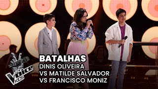 Dinis Oliveira vs Matilde Salvador vs Francisco Moniz Batalhas The Voice Kids Portugal 2024 [upl. by Allicerp]