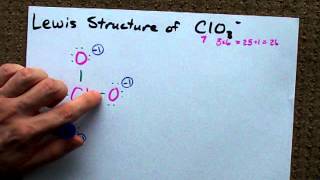 Lewis Structure of ClO3 chlorate anion [upl. by Relyat944]