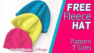 Want this Fleece HAT PATTERN for FREE😍 ↓↓↓ [upl. by Adnohr]