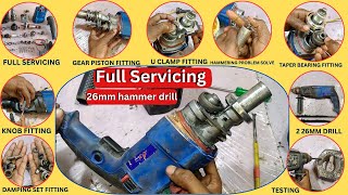 26mm hammer drill full service change damping set hammering problem solve and complete repair [upl. by Arracot]