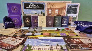 Obsession Board Game with Upstairs Downstairs and Wessex Expansion  Promo Tiles  Unboxed [upl. by Shantha596]