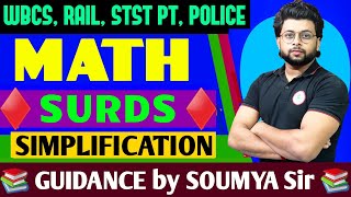 SIMPLIFICATION  SURDS 1st Class  by SOUMYA Sir [upl. by Ylenats]