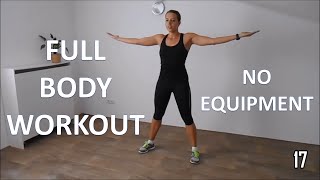 Full body workout for women – at home with no equipment [upl. by Ahsetra]