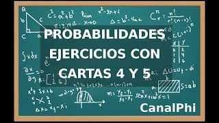 Probabilidades Ejercicios con cartas Ejercicios 4 y 5 [upl. by Resaec]