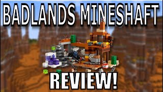 LEGO Minecraft Bandlands Mineshaft REVIEW 21263 [upl. by Lyris]