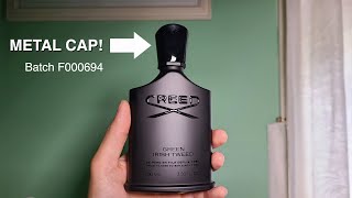 2023 Creed Green Irish Tweed Unboxing F000694 with Metal Cap LatestNewest Creed Bottles [upl. by Yraunaj]