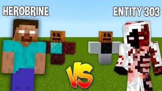 HEROBRINE VS ENTITY 303  MINECRAFT VIDEO [upl. by Dnalkrik]