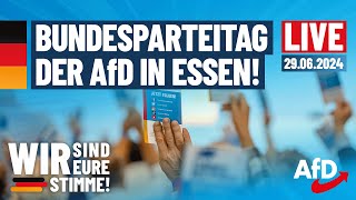 Live aus Essen AfDBundesparteitag mit Neuwahlen Bundesvorstand [upl. by Waddle186]