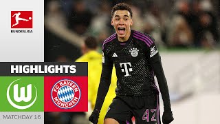 Musiala And Kane Marvellous  Wolfsburg  Bayern München  Highlights  MD16 – Bundesliga 202324 [upl. by Burtis]