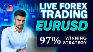 Live Forex Trading EURUSD  Strategies amp Signals [upl. by Novrej]