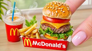 Satisfying Miniature McDonalds Meal Recipe  How To Cook Yummy Miniature Beef Burger McDonalds Style [upl. by Irual]