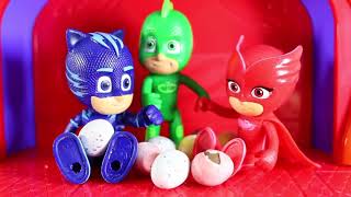 PJ Masks Toys Videos  PJ Masks Toy Adventure Surprise Eggs Toys  Superhero Cartoons for Kids [upl. by Ytsirc]