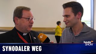 Soll man Homosexuelle segnen Fabian Köster bei der katholischen Kirche  heuteshow vom 17032023 [upl. by Ytinirt]