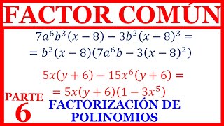 FACTOR COMÚN con PARÉNTESISPRIMER CASOFACTORIZACIÓN DE POLINOMIOSFACTORIZAR POLINOMIOS PARTE 6 [upl. by Aihsinyt]