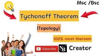 Tychonoff Theorem in hindi  Topology [upl. by Atekihs]