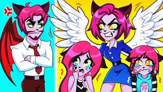 Angel Mom vs Devil Dad  Sad Family Stories With Unexpected Ending by TeenZ [upl. by Terrell754]