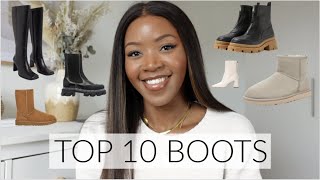 TOP 10 BOOTS WINTER BOOTS COLLECTION ZARA HampM [upl. by Ridglea]