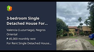 3bedroom Single Detached House For Rent in Valencia Luzurriaga Negros Oriental [upl. by Nnaxor]