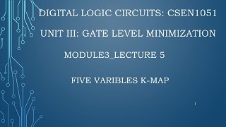 module3lecture5 Five variable KMap [upl. by Nylek]