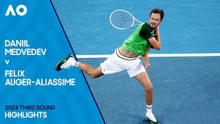 Felix AugerAliassime v Daniil Medvedev Highlights  Australian Open 2024 [upl. by Sashenka]