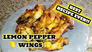 Lemon Pepper Chicken Wings In The Oven  Easy Chicken Wing Recipes [upl. by Nomis]