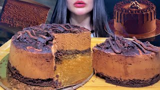 CHOCOLATE MOUSSE CAKE  DESSERT MUKBANG ASMR  EATING SOUNDS [upl. by Klemm]