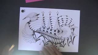 SPEED DRAWING ZENTANGLE INSPIRATION [upl. by Porche729]